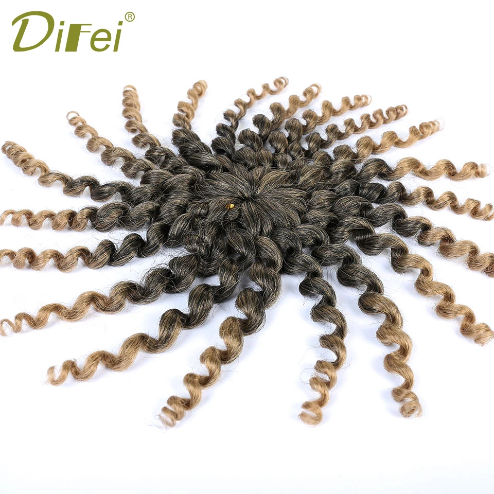 DIFEI 8 дюймов ямайская палочка вьющиеся косички из синтетических косичек для
