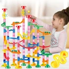 Детский конструктор сделай сам, трек-труба, цепь с шариками, Мраморная гонка, лабиринт, развивающие игрушки, подарок для детей, кубики Duploe