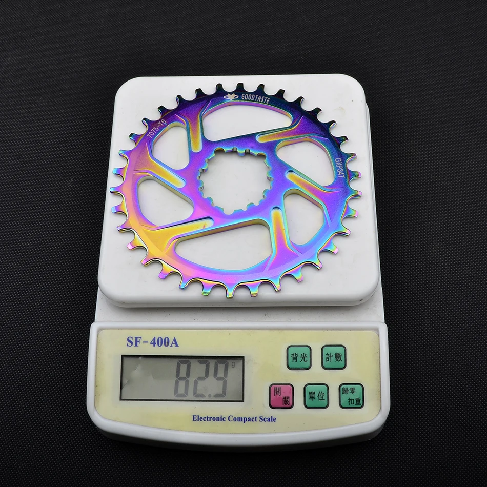 Freies deliv Fahrrad Kettenblatt regenbogen 32 34 36 38t Engen Breite Fahrrad Kettenblatt Pelz GXP XX1 XO CNC AL7075