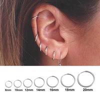 1pc hoop cartiliage earring nose ring septum circle clicker daith clip stainless steel helix ear tragus piercing women jewelry