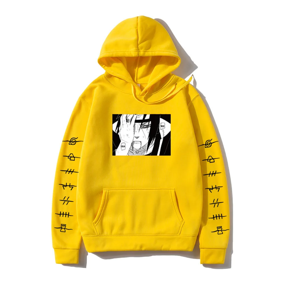 Мужская Японская уличная одежда толстовка Itachi Повседневная мода хип-хоп Осень