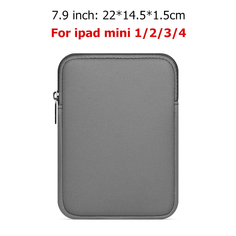 7.9 inch Grey Чехол для планшета с рукавом для нового iPad 9,7 дюймов мягкий чехол для планшета для iPad Air 2/1 Pro 9,7 сумка для iPad Mini - Цвет: 7.9 inch Grey
