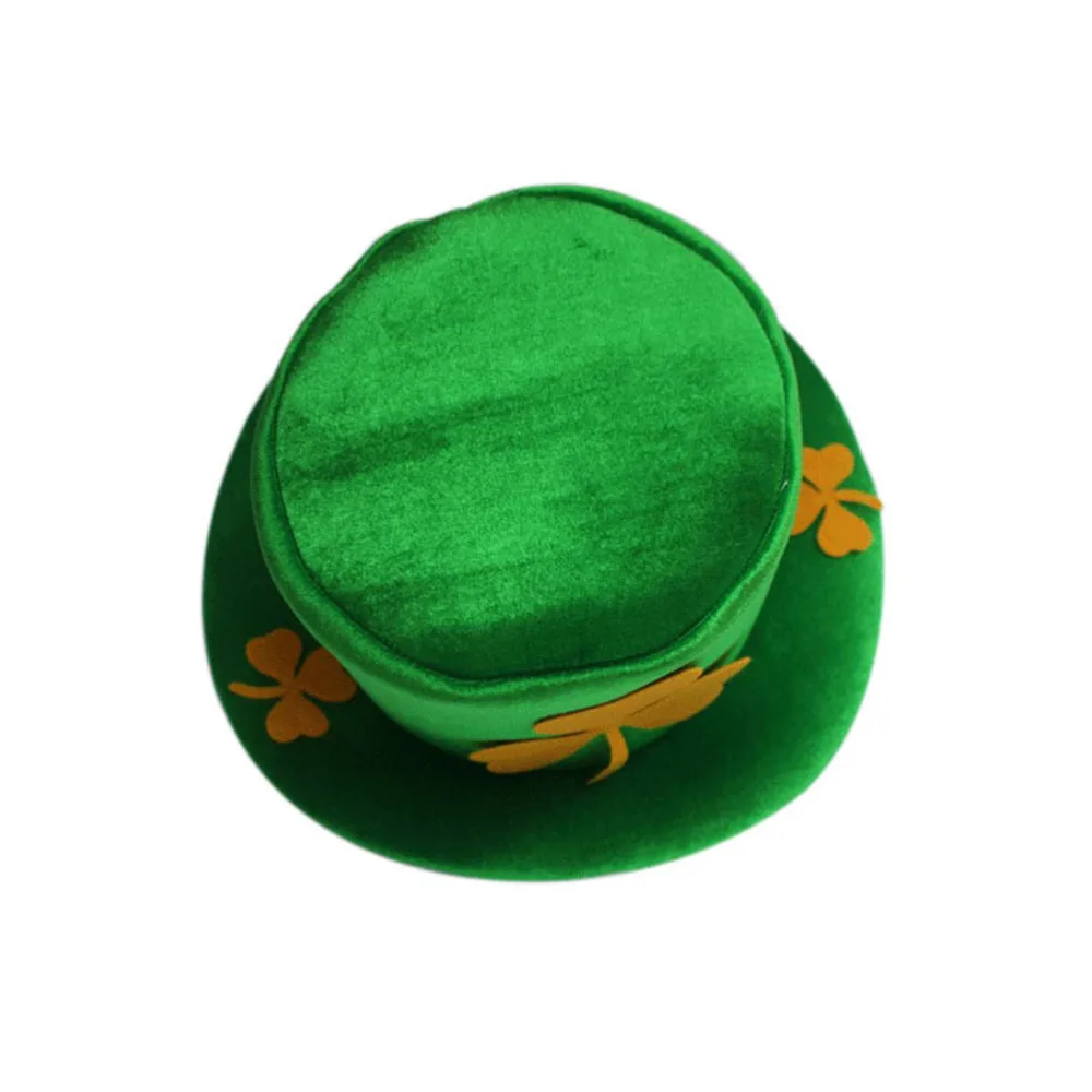 Green Shamrock Festival Party Cap Non-woven St. Patricks Day Tophat Creative Headdress Favors Decorations Props | Дом и сад
