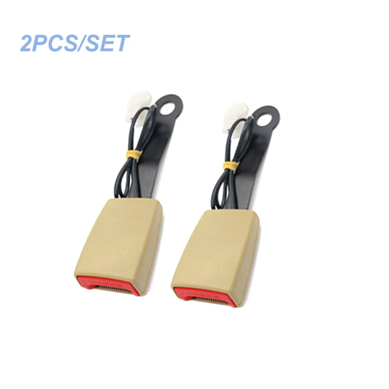 

2pcs/lot 7/8" Camlock Car Front Seat Belt Buckle Socket Plug Connector With Warning Cable