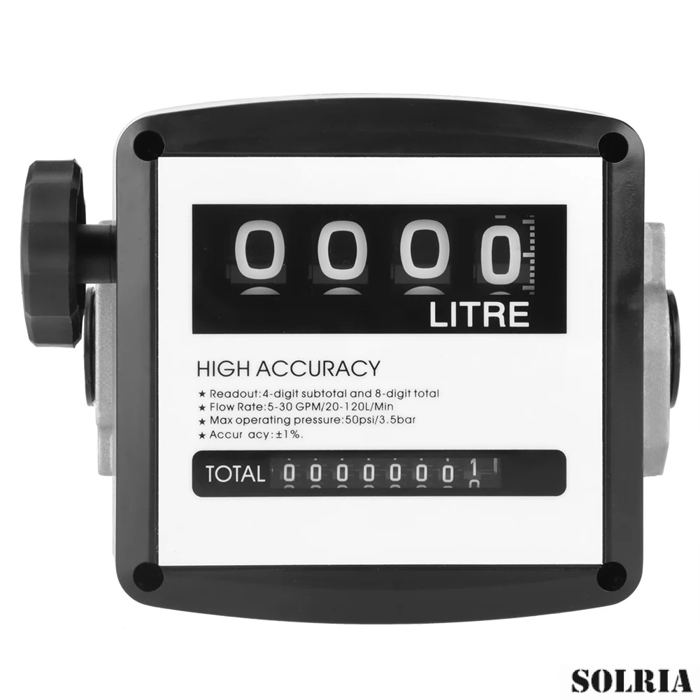

FM120 High Accuracy Mechanical Oil Meter 1 Inch 4 Digital Digital Diesel Gas Fuel Oil Flow Meter Counter Gauge Flow Sensors