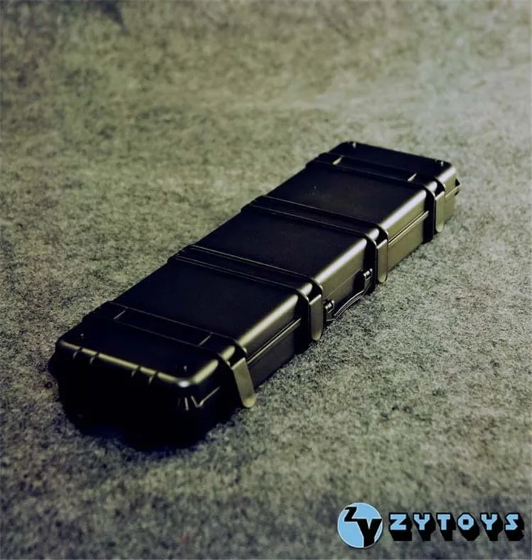 balck 1:6 масштаб 1/6 ZY2006 Пластиковый Чехол Пистолет коробка Рисунок F 12 ''модель оружия игрушка фигурка аксессуары - Цвет: balck