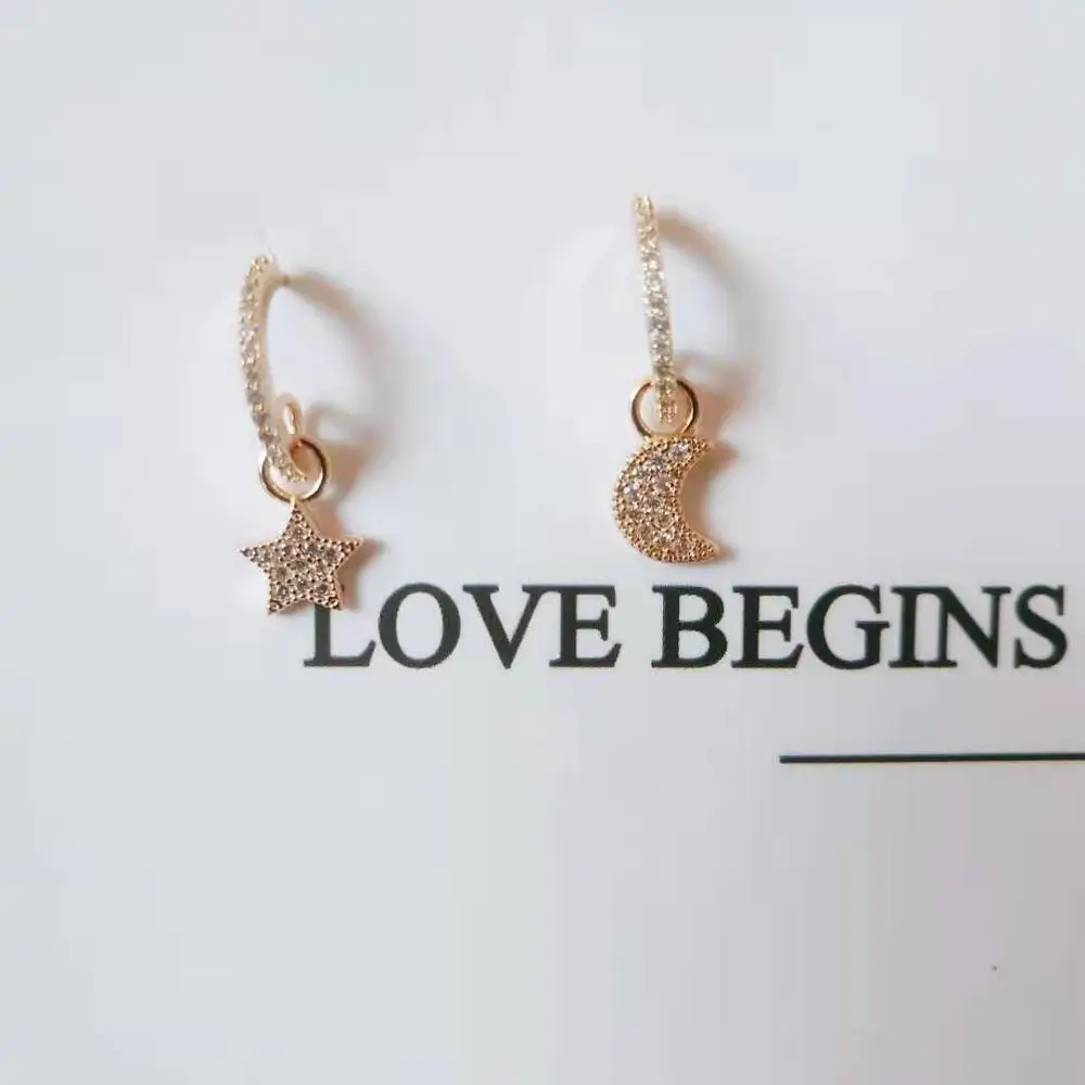 Милые миниатюрные серьги гвоздики с камнем в Корейском стиле тибетские