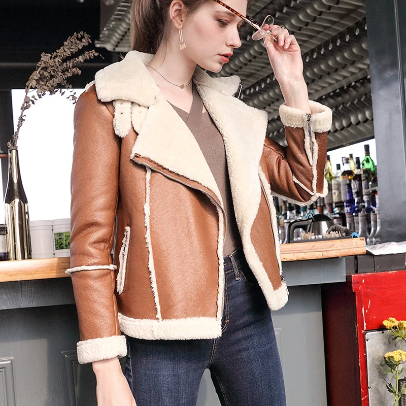 Автомобильное Женское пальто из искусственного меха короткие дизайнерские