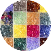 30 pcs 8x11mm transparent color crystal acrylic spacer beads for jewelry making diy necklace bracelet
