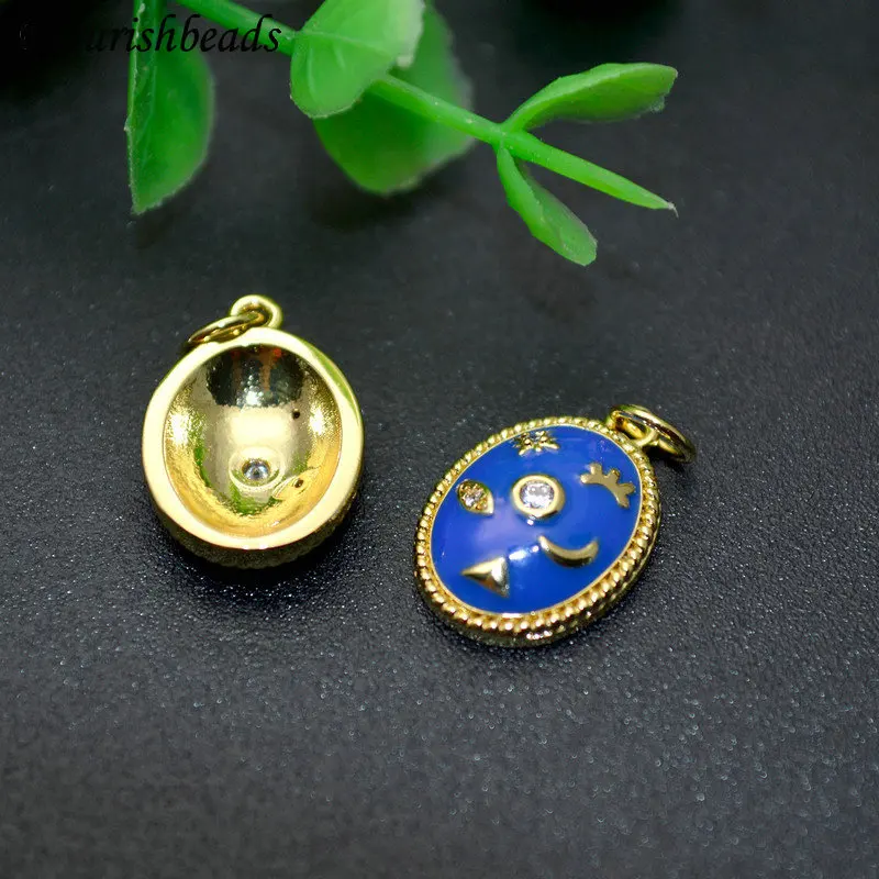 

Подвеска для браслета в винтажном стиле в стиле барокко, синего цвета