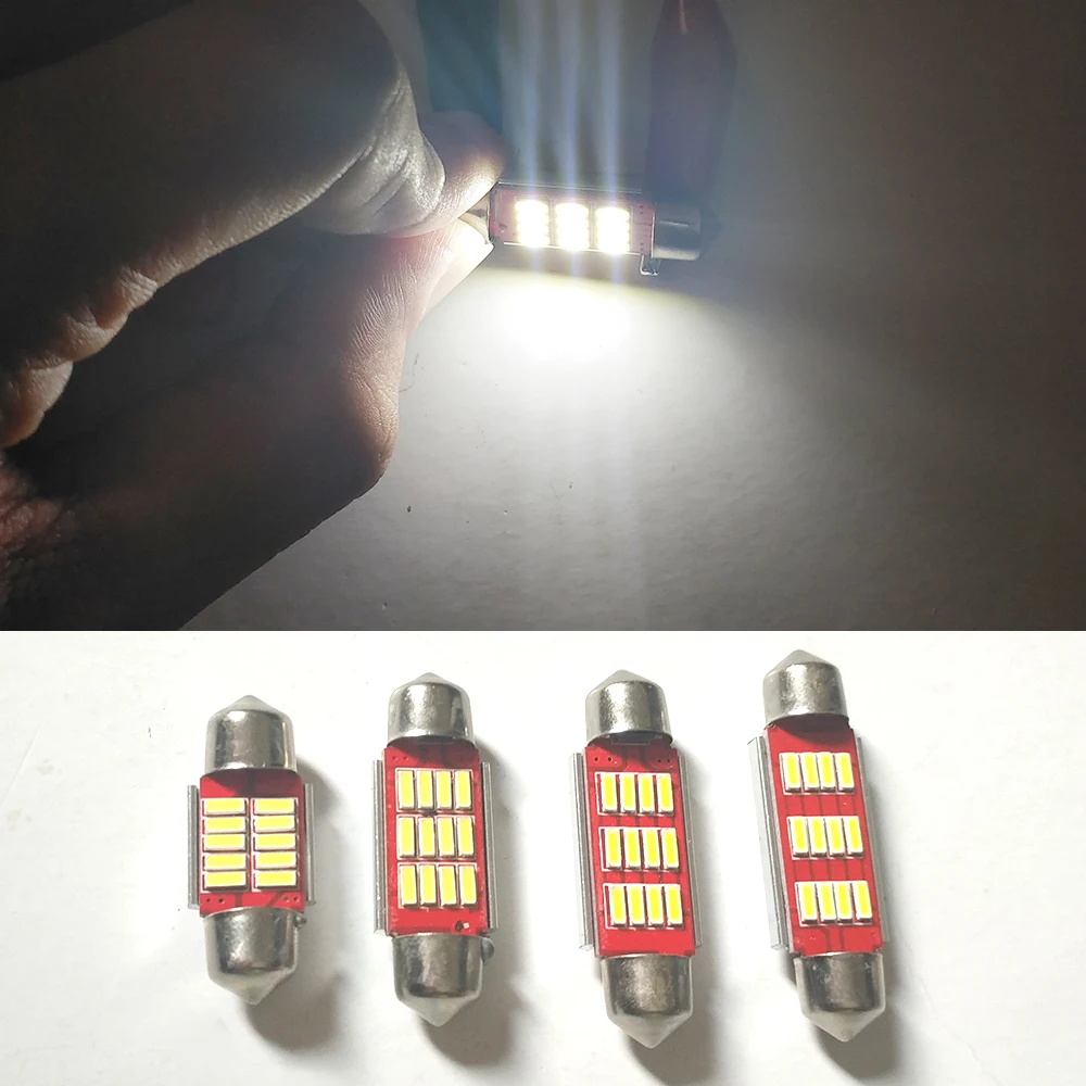 2 шт. автостайлинг 31 36 39 41 мм безотказный светодиод 12 В 4014 SMD гирлянда Внутреннее