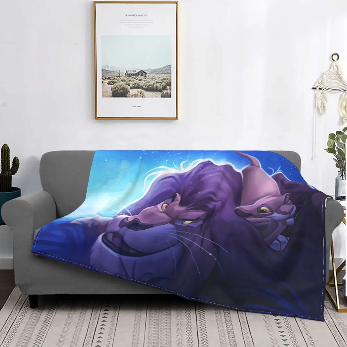 

Одеяло с изображением короля льва, плюшевое теплое мягкое Фланелевое флисовое покрывало для постельного белья, бархатное офисное украшени...