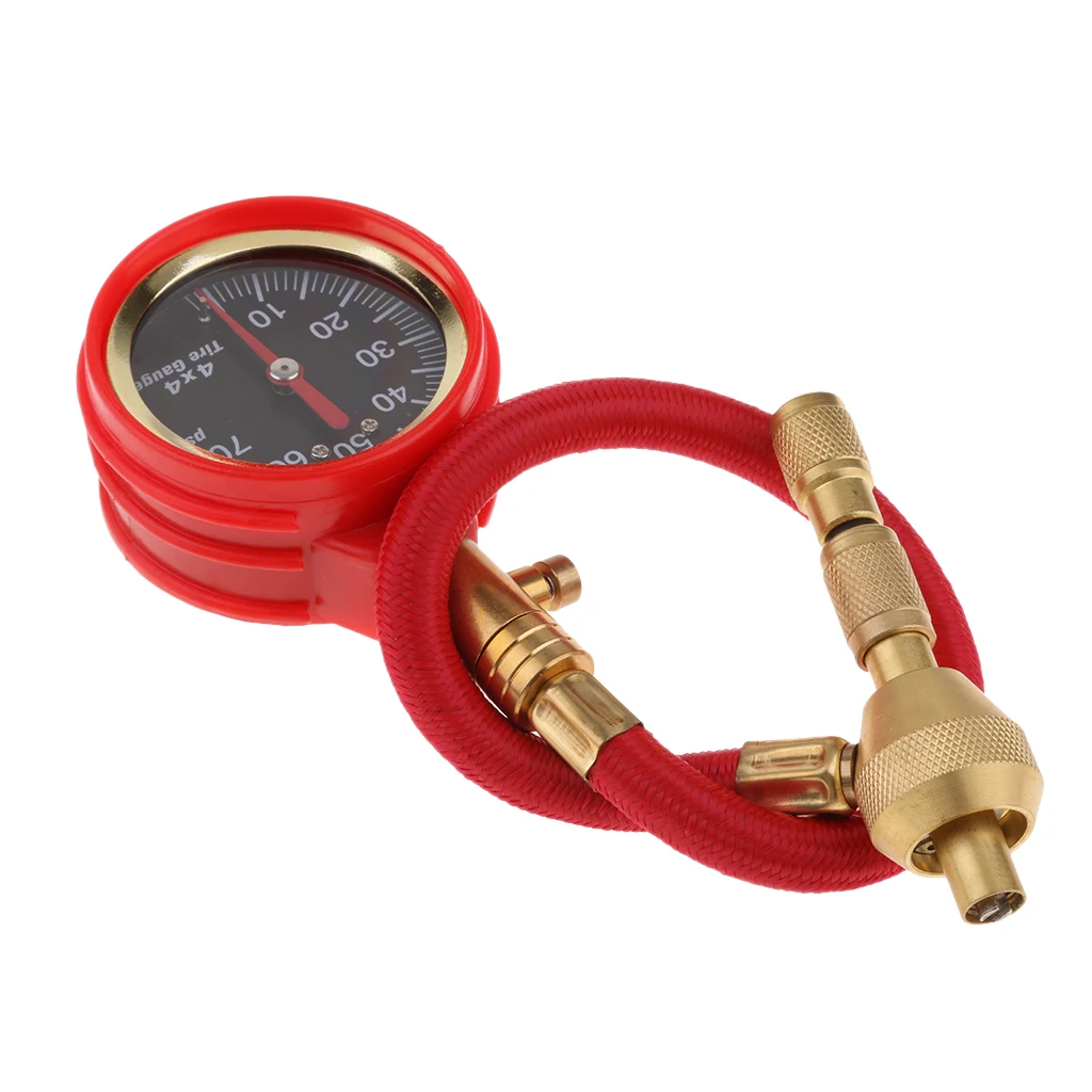 Красная Механическая указка манометр в шинах дефлятор комплекте с 4 колпачками