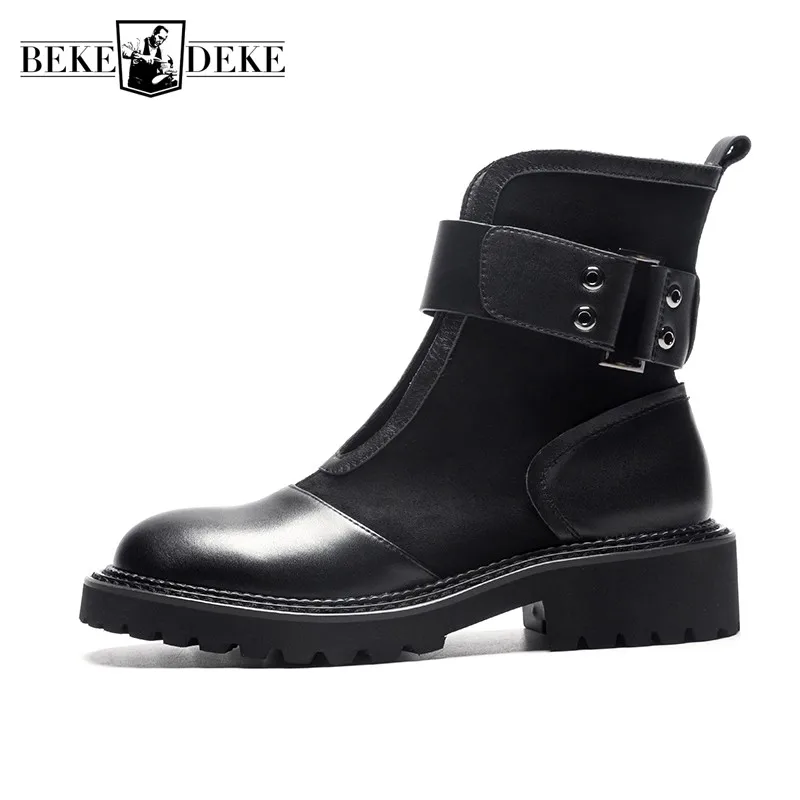 Мотоциклетные ботинки в стиле панк Женские дизайнерские туфли лодочки из