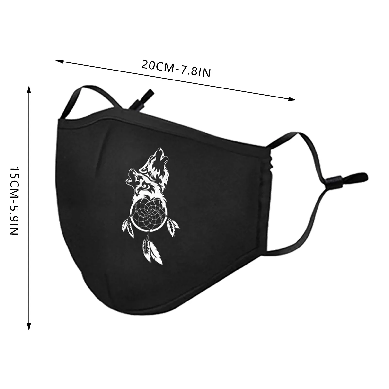 

Mscara protectora Fast delivery Masque Headband Cute Print Black Cotton Thick Breathable Coldproof D ust Mask Set1pc Mscara