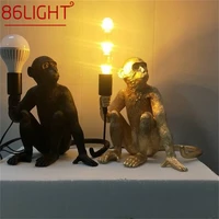 86light table desk light lamps led resin contemporary creative cartoon monkey decorative for home