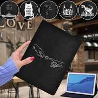 pu leather case for huawei mediapad m5 lite 10 1m5 10 8t3 8t3 10 9 6t5 10 10 1 folding stand tablet cover casestylus