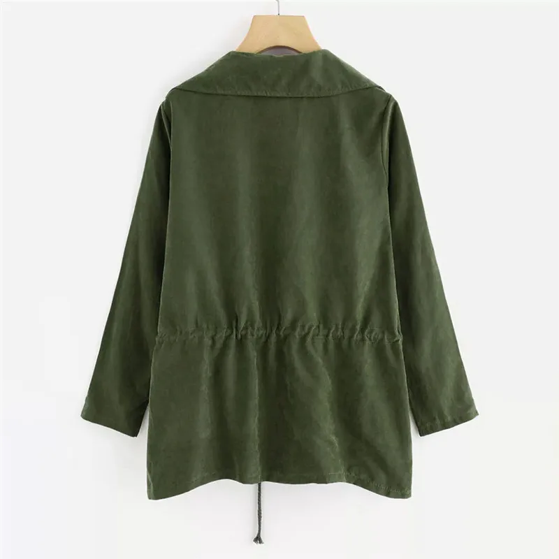 Женская куртка кардиган пальто новинка 2019 модная однотонная ветровка с