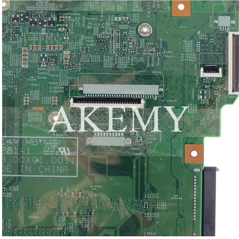 

High quality FRU:5B20G36370 For Lenovo Flex2-14 Laptop Motherboard LF14M 448.00X01.001 SR1EN I3-4030U DDR3 N15V 1GB