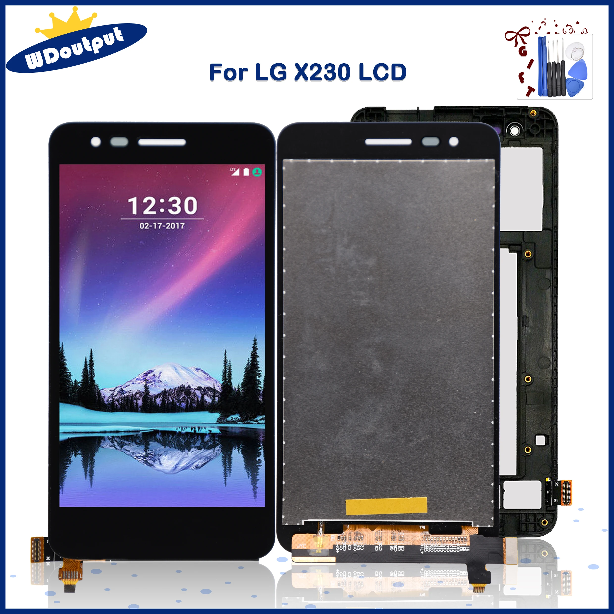 Pantalla LCD Original de 5,0 "para LG K4 2017, montaje de digitalizador con pantalla t&aacute;ctil de repuesto para LG K4 2017 X230 X230DSF X230K con marco-0