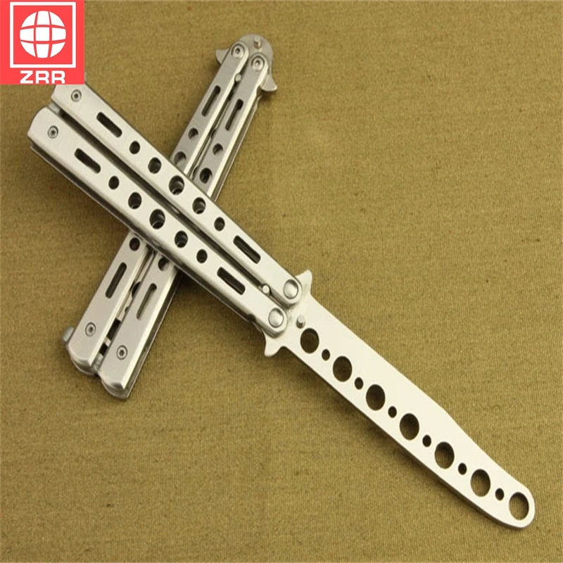 Горячая Распродажа тренировочный нож из нержавеющей стали с бабочками для