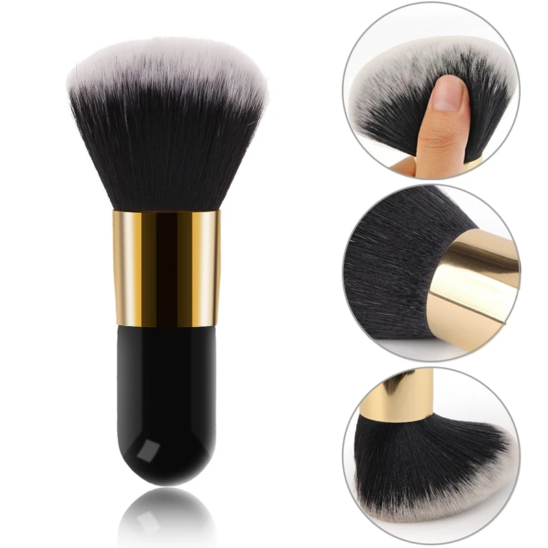 

1pcs Big Size Black Makeup Brushes Professional Loose Powder Blush Cosmetic Soft Large Brush Facial Make Up Beauty Tools