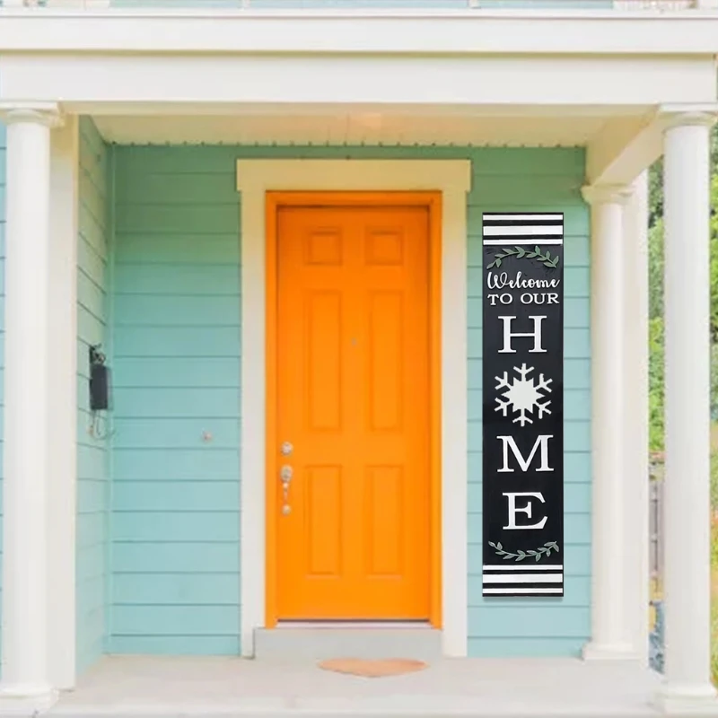 

Rectangle "HOME" Front Door Hanger Decor Door Wreath Entryway Wall Decor Hanging Craft Handcrafted Farmhouse Decoration