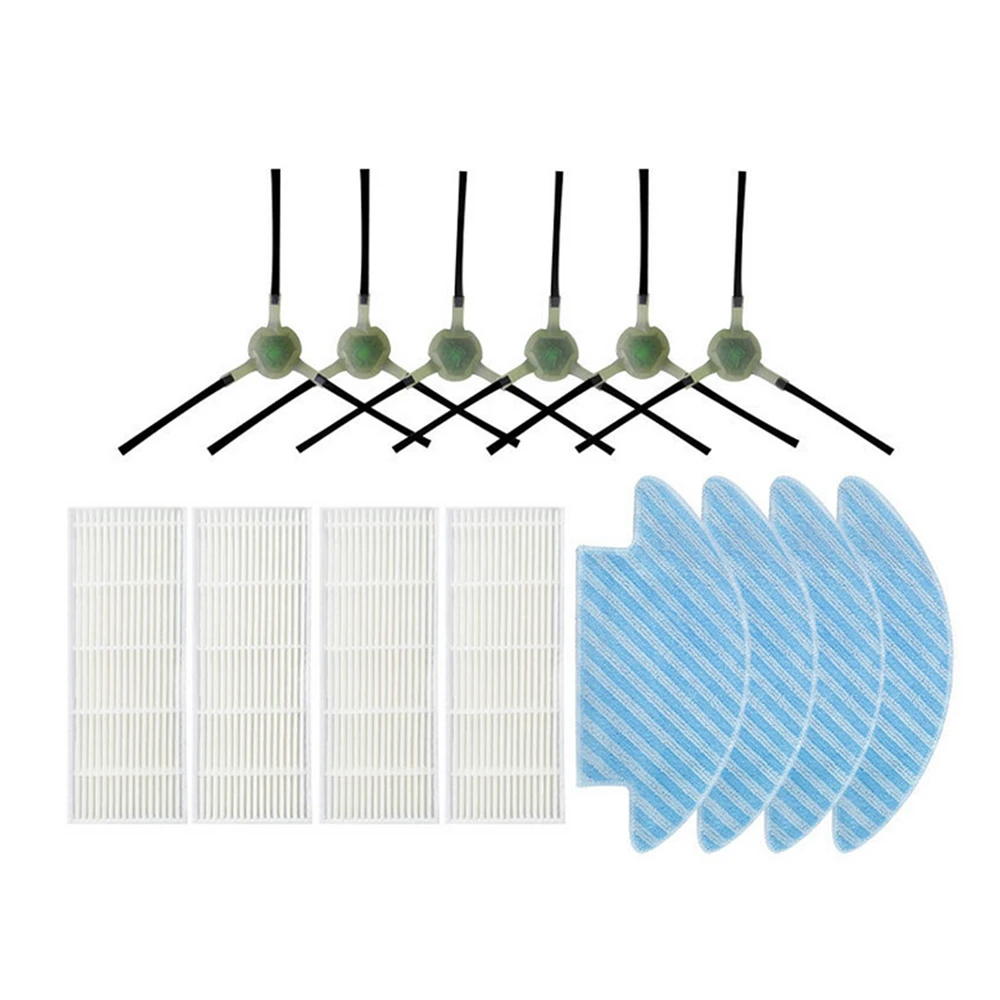 

Replacement 4 HEPA Filters 4 Mop Cloth Sheet 6 Side Brushs for Lefant M210 M210S M210B M213 Robot Vacuum Cleaning Parts