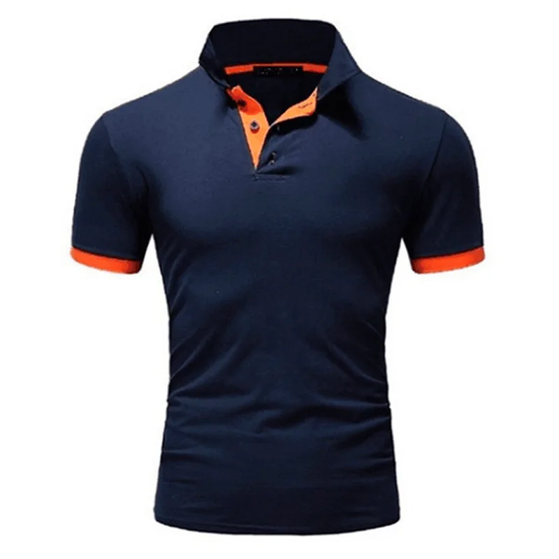 

Polo shirt men's short-sleeved solid color T-shirt casual fashion stitching Polo shirt men's summer