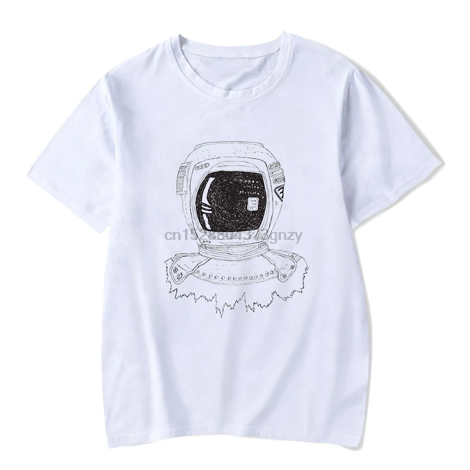 2019 крутая футболка с космическим человеком хлопковая Летняя женская высокого
