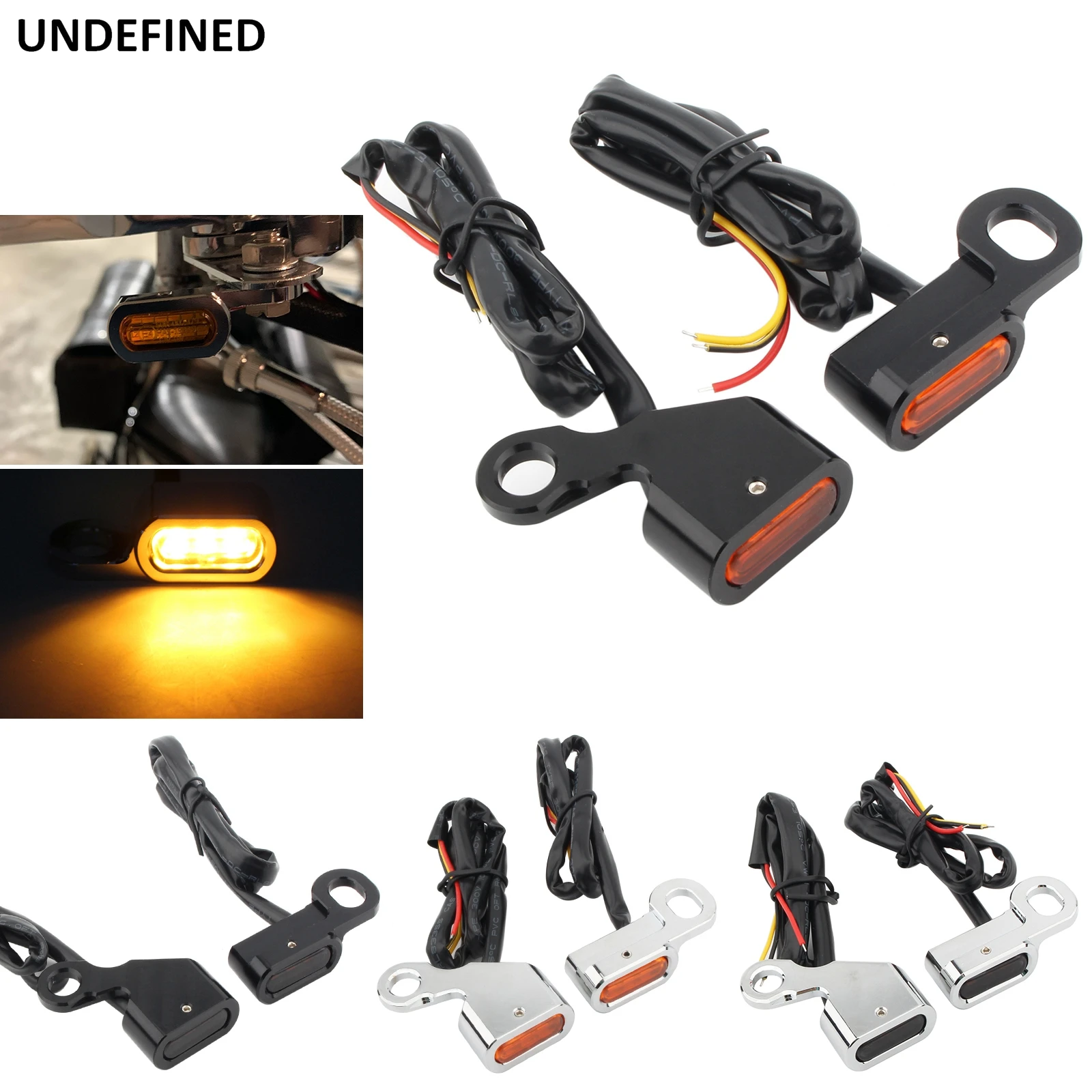 

Motorcycle Turn Signals Front LED Handlebar Indicator Light Blinker Lamp for Harley Softail Dyna 96-2014 Sportster 1996-2003