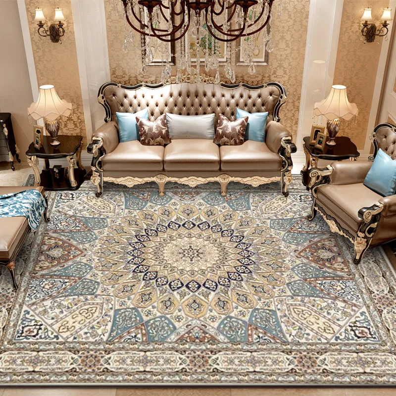 

Carpets for Bed Room Large Persian Classical Folk Style Camel Door Mat Living Room Bedside Carpet Floor Mat In The Room