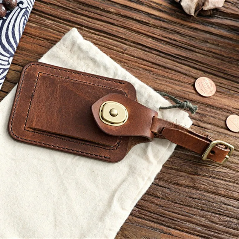 Из натуральной кожи Carder персонализированный чемодан для багажа подвеска с