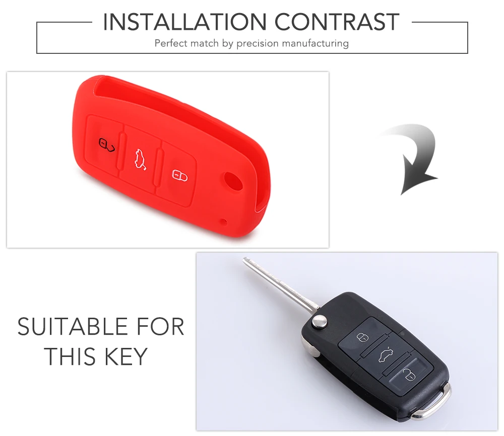 Силиконовый чехол для ключей от машины дистанционного брелока VW Polo Bora Beetle Tiguan Passat