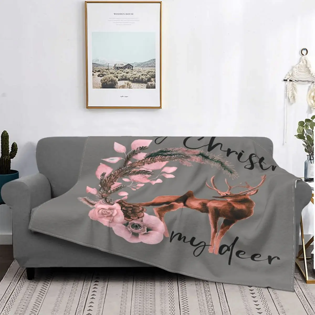 

Manta с изображением моего оленя для камеры, colcha a cuadros, alfombra, funda para sofna, Kawaii, Feliz Navidad