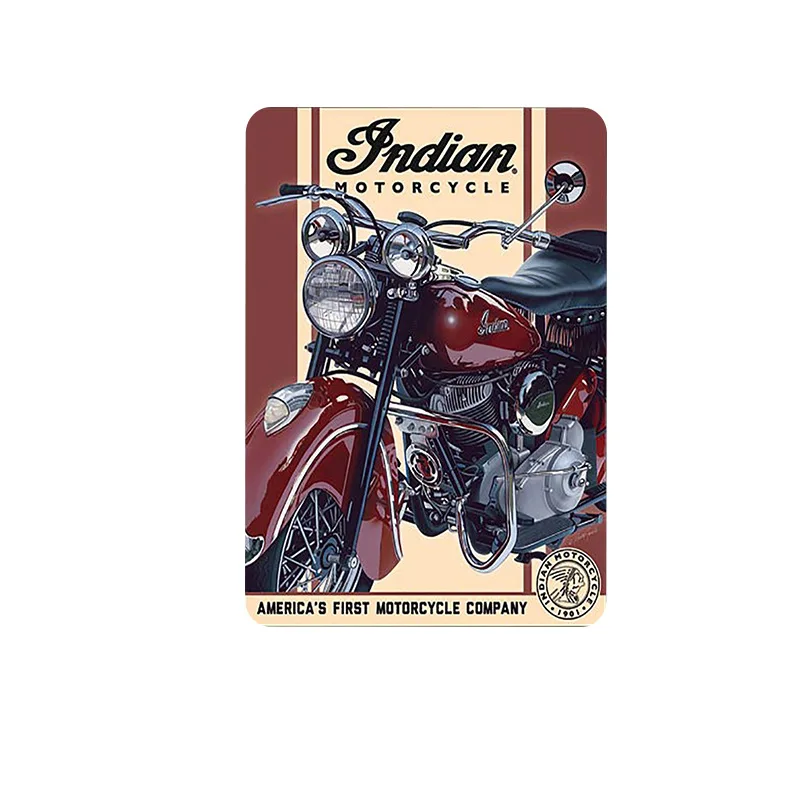 Оловянная картина в стиле ретро для мотоцикла Настенный декор спальни таверны