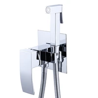 bakala bidets square brass chrome bidet toilet faucet shower portable sprayer set hot and cold water tap hygienic shower