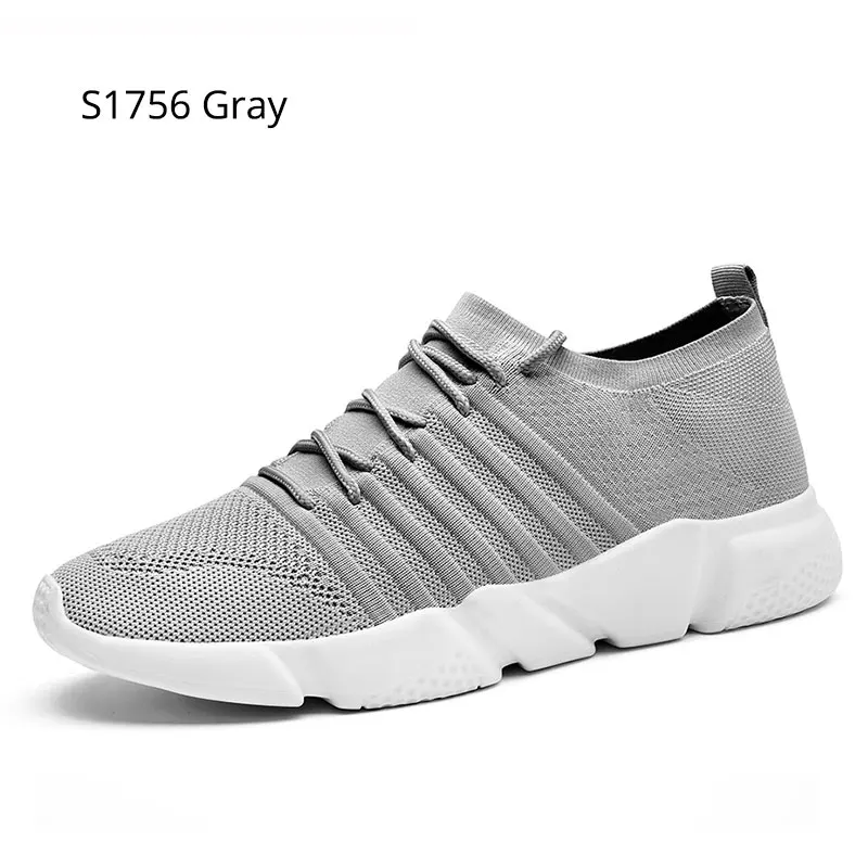S1756 Gray SUROM/люксовый бренд; Спортивный светильник унисекс для мужчин и женщин; обувь для бега; летние кроссовки с дышащей сеткой; кроссовки для прогулок и бега - Цвет: S1756 Gray