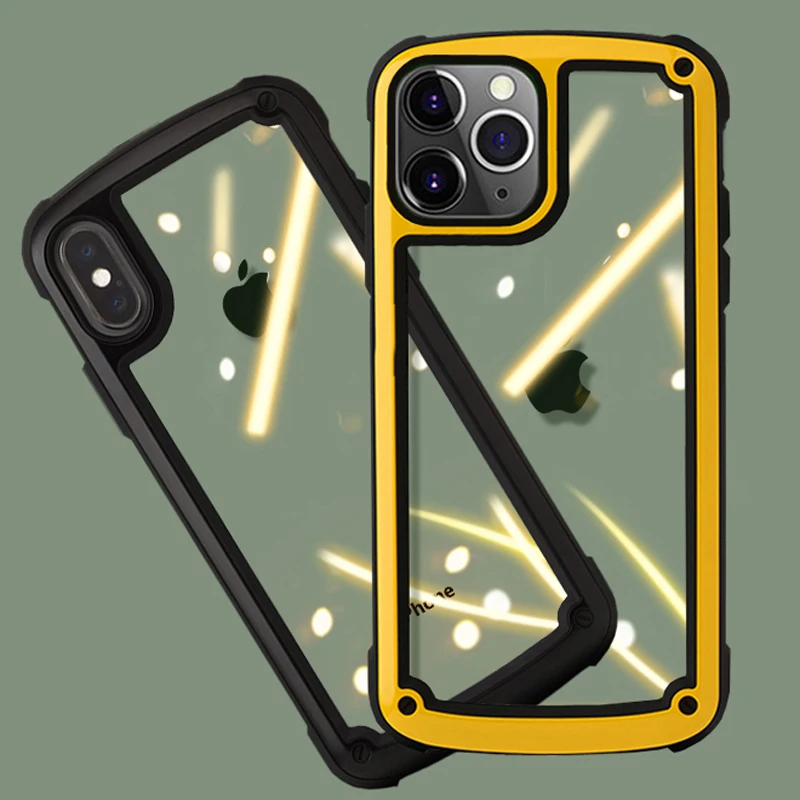 Прозрачный чехол для телефона iPhone 11 pro X XR XS Max 6 6S 7 8 Plus 7plus 8plus 11pro с открытой