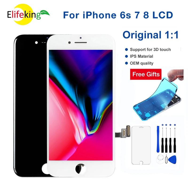 1:1 OEM 3D сенсорный экран для iPhone 6S 7 7P 8 8P ЖК-дисплей дигитайзер Aseembly ремонт мобильного телефона