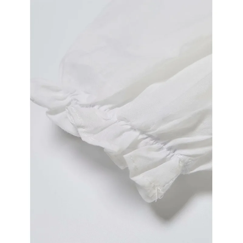 

2021 New Spring Women Ruffled Tops Long Sleeves O-Neck Shirt Chic Lady Fashion Casual Women Clothes