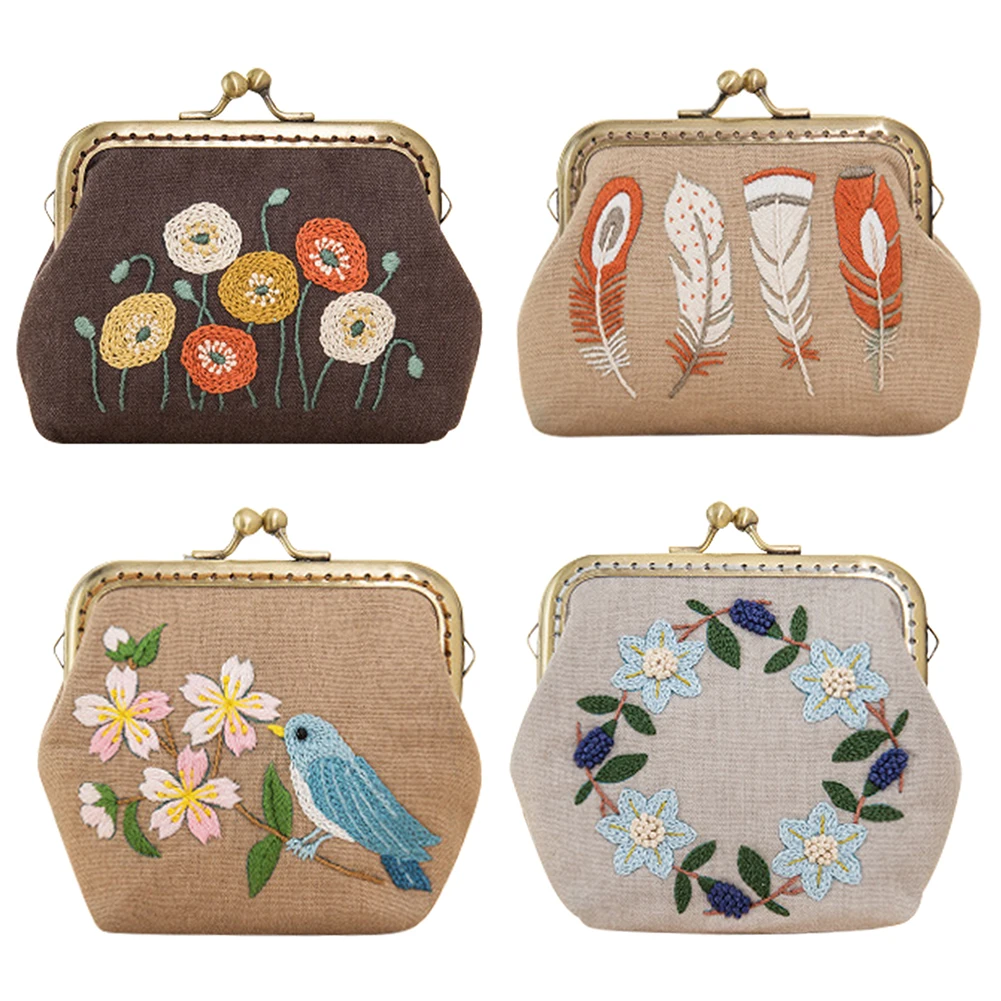 Клатч с вышивкой сделай сам хлопковая дамская сумочка мессенджер на плечо