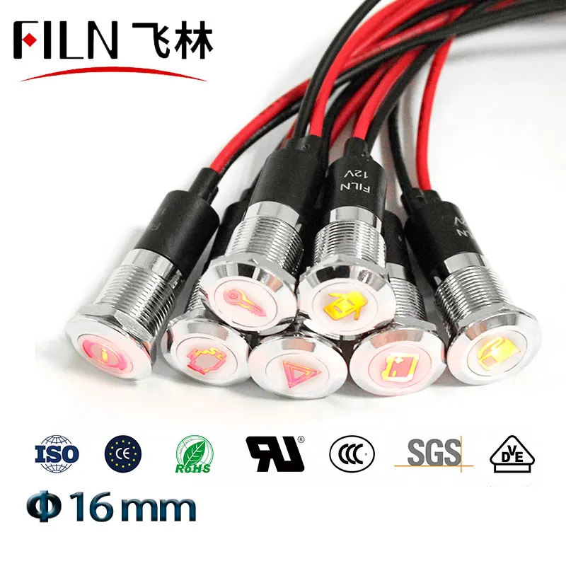 Filn FL1M 16FW C 16 мм 12В led dash светодиодный индикатор автомобиля аппликатор | Отзывы и видеообзор