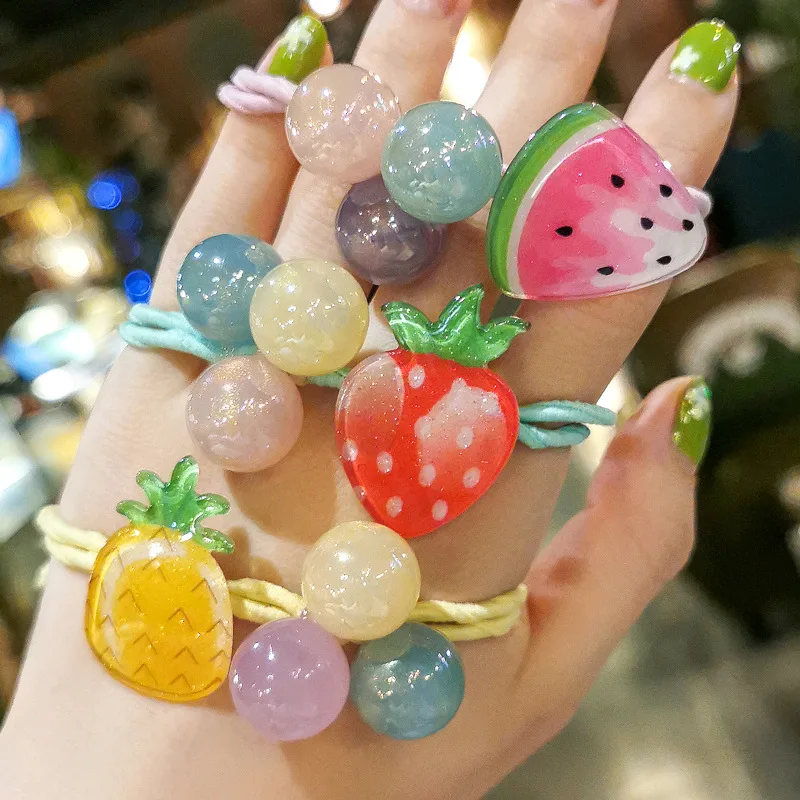 Новинка милая резинка для волос с мультяшным рисунком модные детские резинки