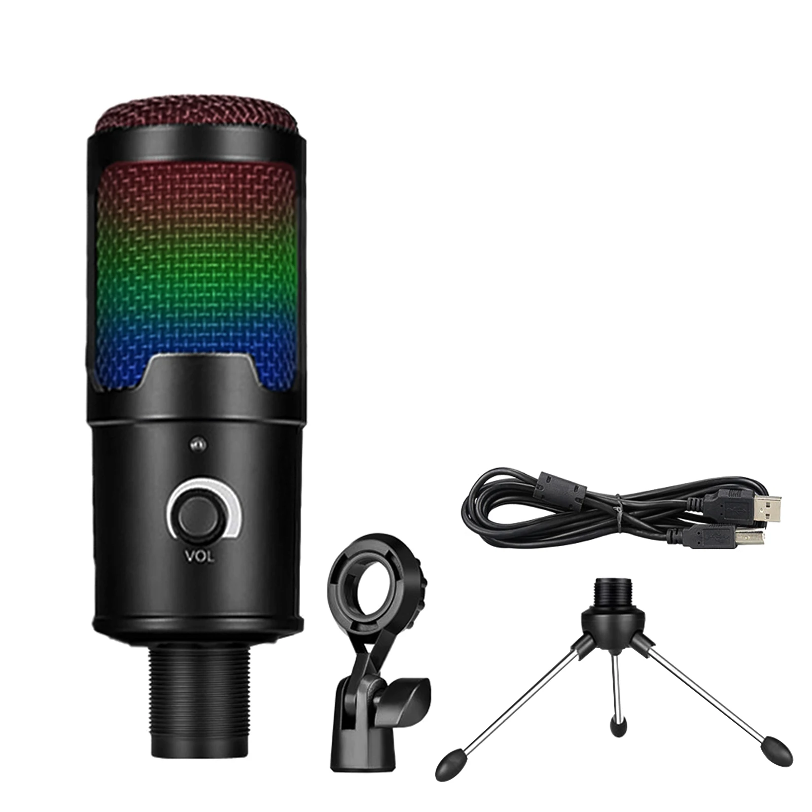 

USB-микрофон для ноутбука с регулируемой громкостью и штативом