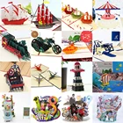 Поздравительные открытки с 3d-рисунком на день рождения, для мальчиков и девочек, лазерная резка