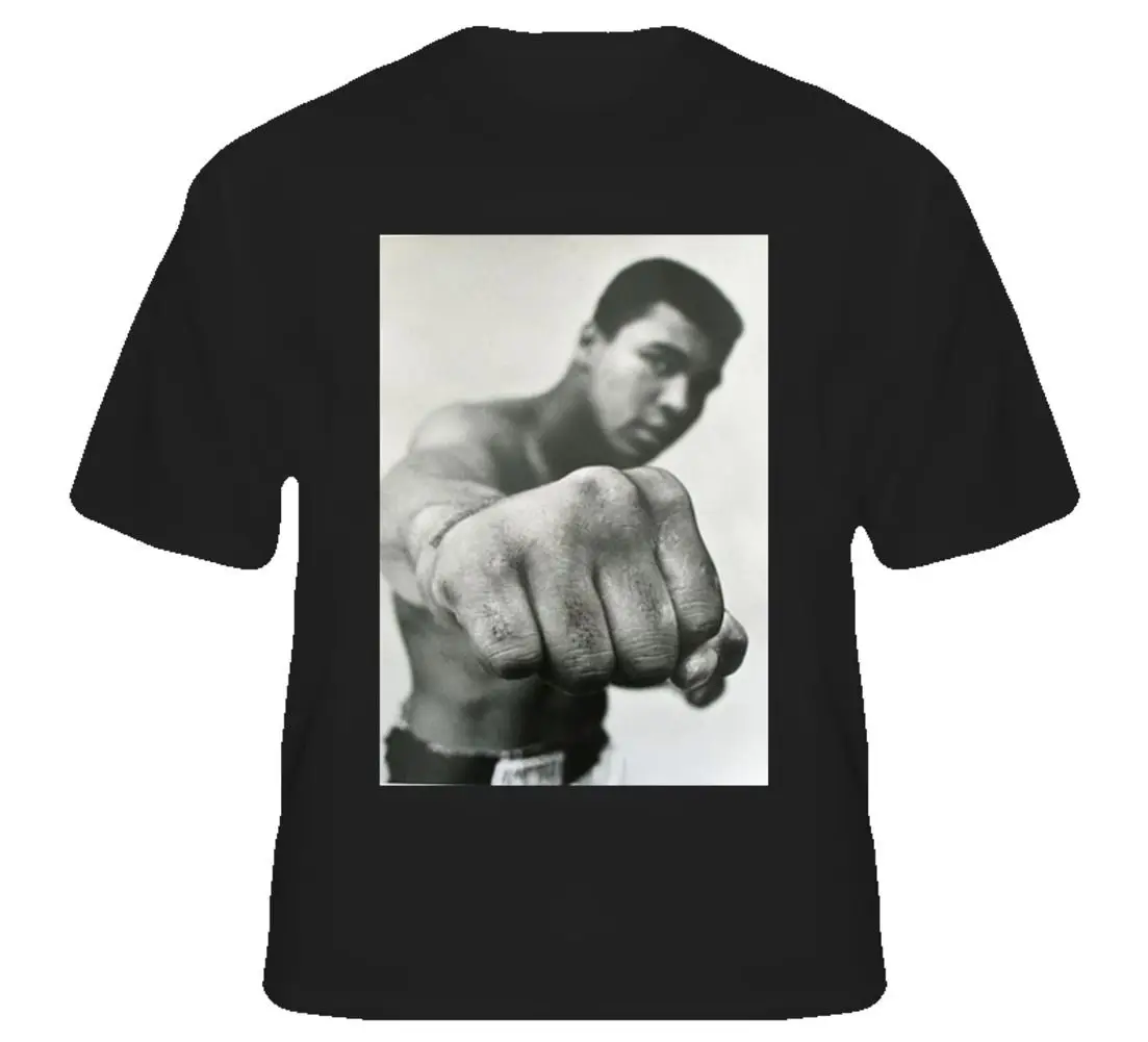 Muhammad Ali Fist Pump футболка с коротким рукавом размера плюс скидка горячая новинка Топ