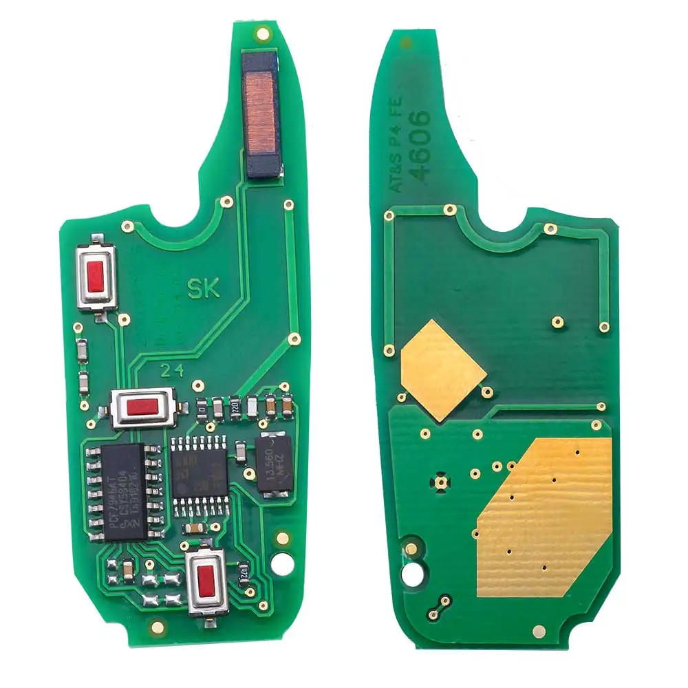 Пульт дистанционного управления KEYECU с 2 / 3 кнопками 434 МГц PCF7946 чип-брелок для Fiat 500