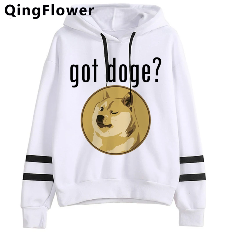 

New Grunge Dogecoin Funny Cartoon Graphic Casual Unisex Hoodies Men Dogecoin To The Moon Cute Sweatshirts 90s Hip Hop Hoody Male