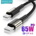 KUULAA 65 Вт USB-кабель типа C USB C PD 5A Шнур для быстрой зарядки Кабель USB-C Type-c для Samsung S20 MacBook iPad Pro Huawei Xiaomi